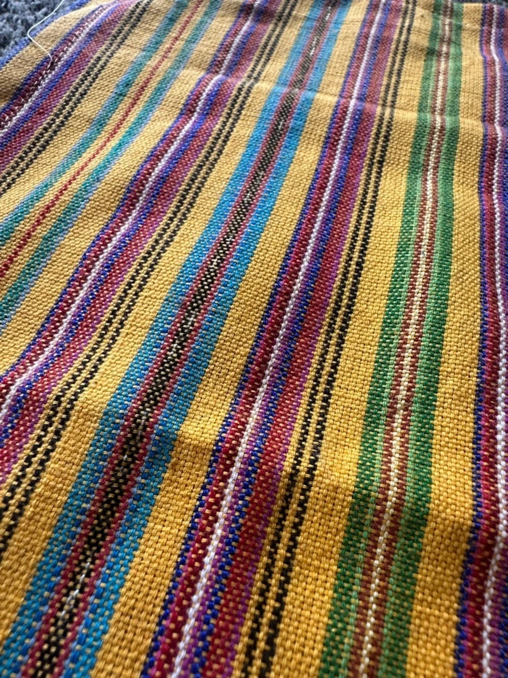 Handmade Authentic Guatemalan Cotton Striped Multicolor Kitchen Napkins Set of 2